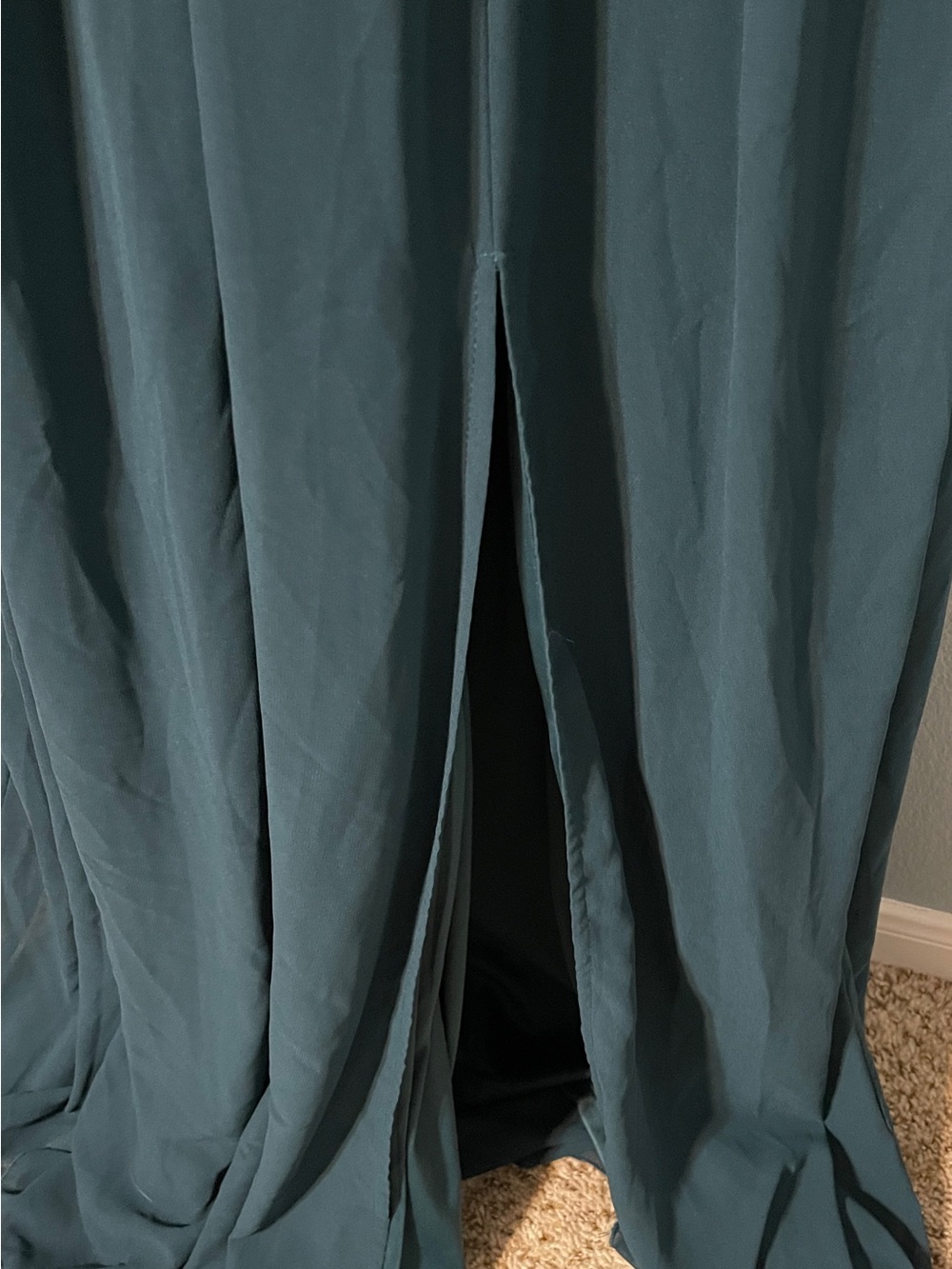 Baltic Born Teal Maxi Dress Flutter Sleeve Tie Waist Formal Boho Party Medium - Picture 7 of 9